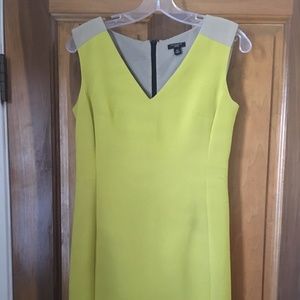 ANN TAYLOR PETITE LIME/COLOR DRESS